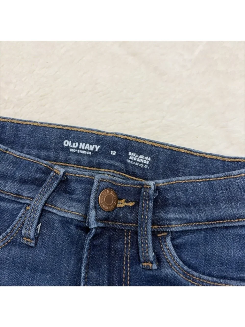 Old Navy 360 Stretch Ballerina Jeggings Distressed 12 Stretch